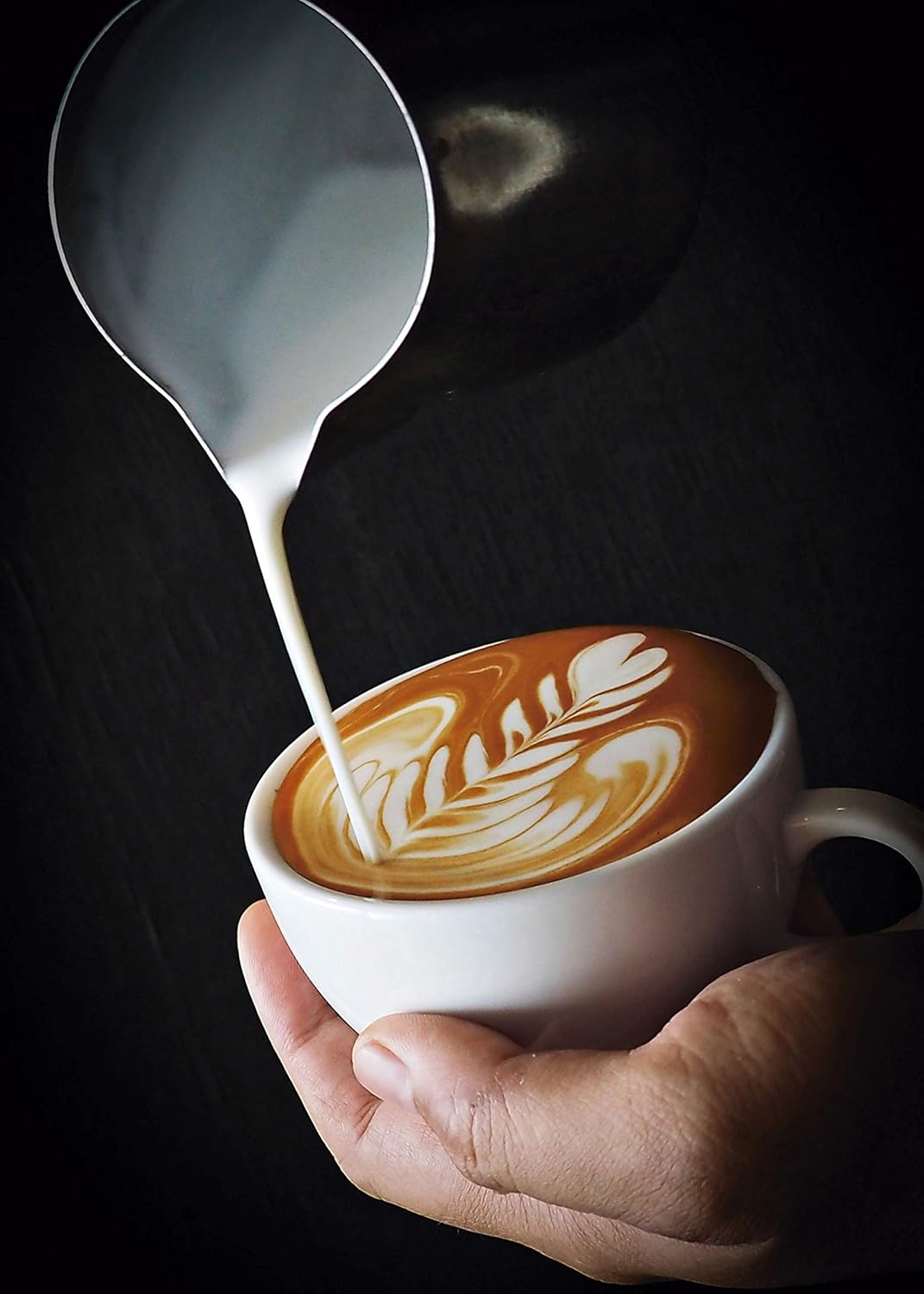 LACOR 58150 Milchkännchen für Baristas, Edelstahl, Blaugrau Grau-blau, Grau-blau