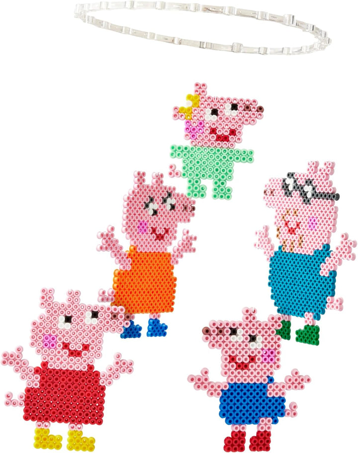 Hama Perlen 7917 Peppa Wutz & Schwester, grosse Geschenkpackung mit 4000 Midi-Perlen, 2 Stiftplatten