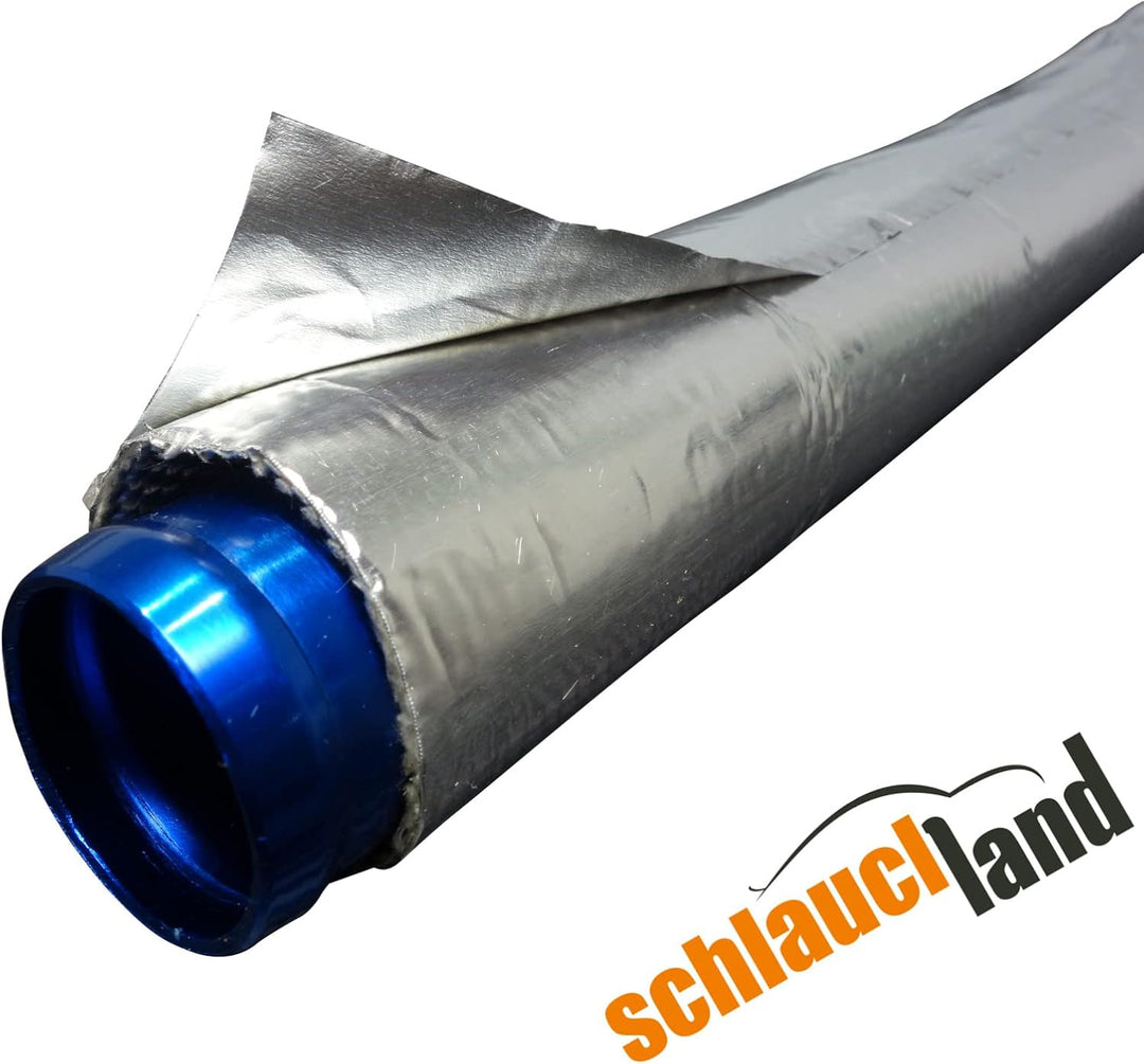 2m Alu-Titan Hitzeschutzschlauch ID-Ø 80mm selbstklebend | VIELE LÄNGEN &amp; GRÖSSEN 5-100mm | UV Schut