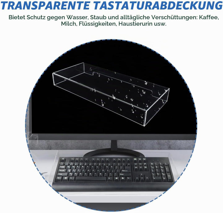 Tastaturabdeckung Transparente Acryl- -Abdeckung, Schutz für Katze, Desktop-, Monitorständer, stauba