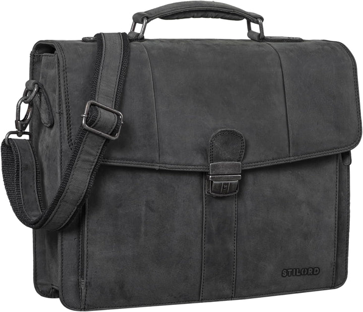 STILORD 'Havanna' Leder Businesstasche A4 Gross Klassische Aktentasche Arbeitstasche Abnehmbarer Sch