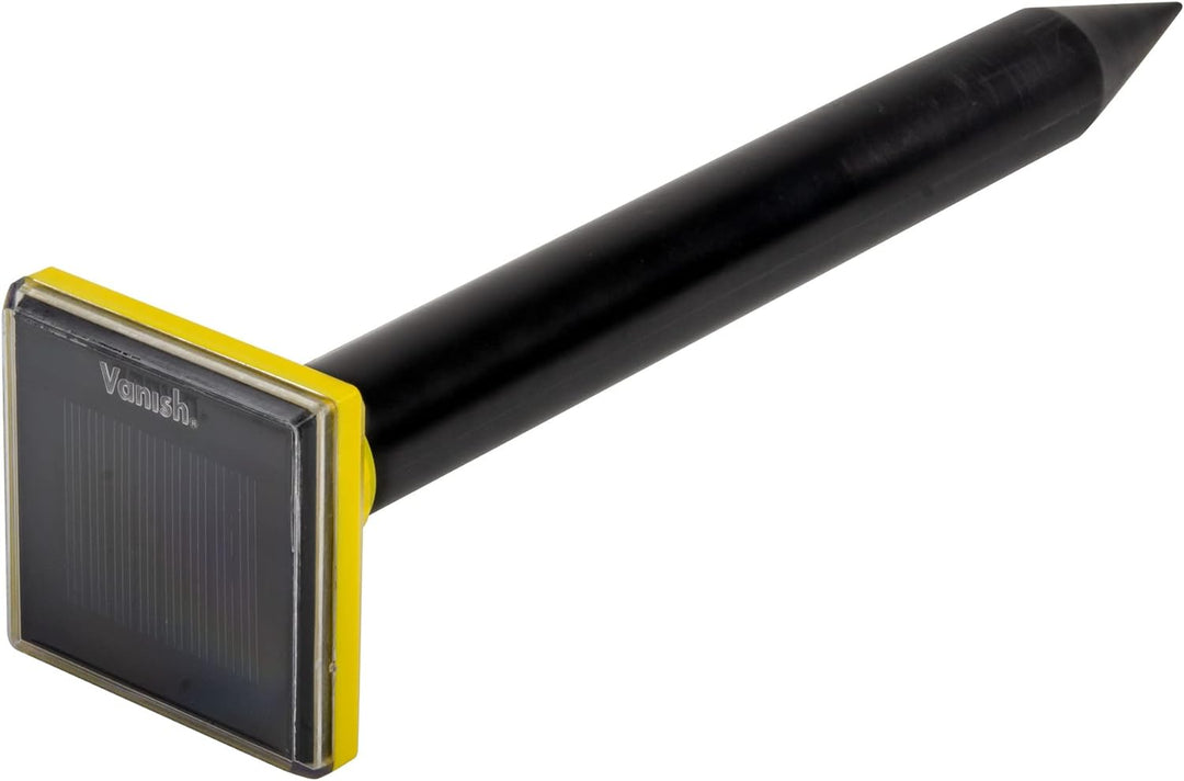 Vanish 2er-Spar-Set Solar-Maulwurfvertreiber MVT-2, Schallimpuls, Solarbetrieb, IP65 Maulwurf Solar