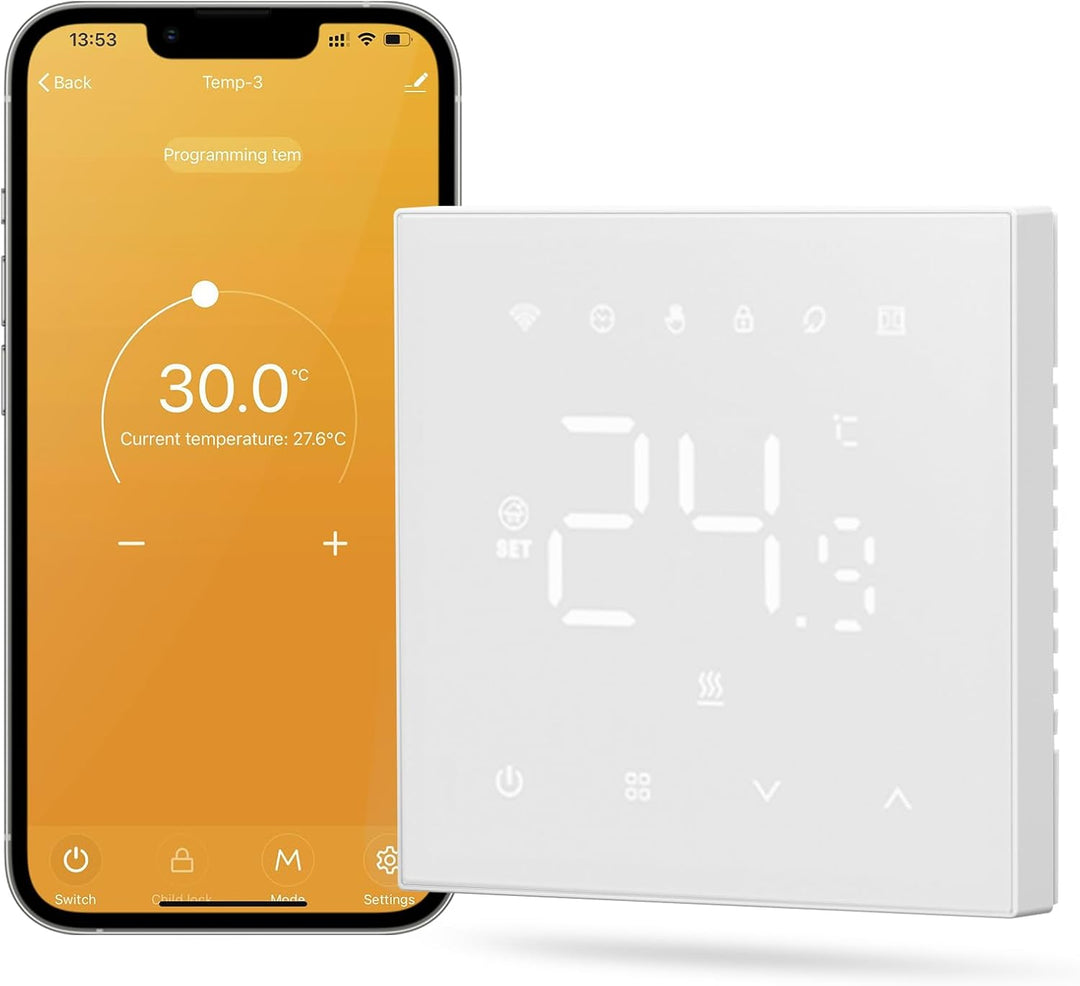 MIUCDA Thermostat Fussbodenheizung Wasser, Tuya WiFi Heizungsthermostat Smart Digital Raumthermostat