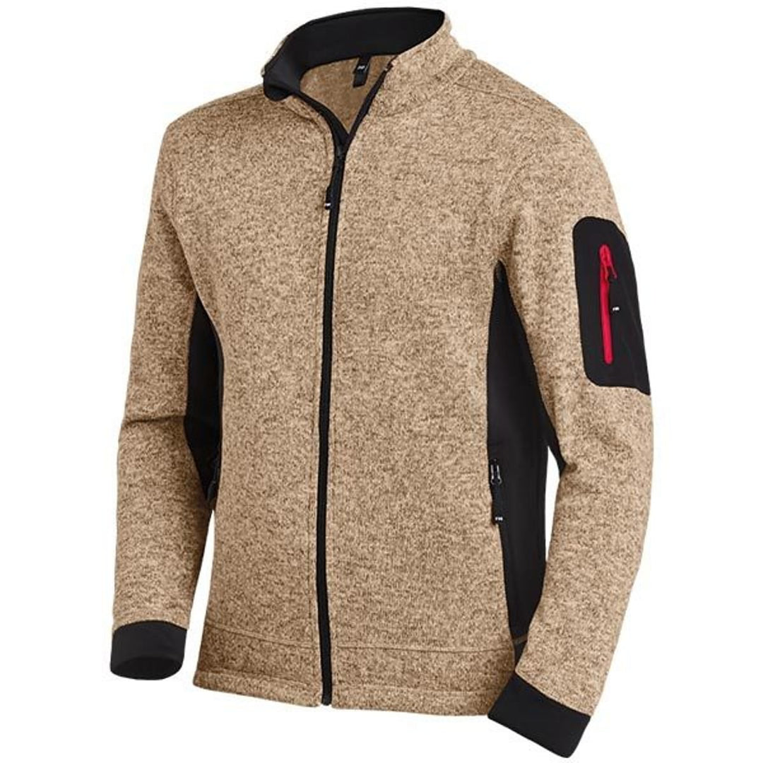 FHB Strickfleece Jacke atmungsaktiv, Farbe:khaki, Grösse:M
