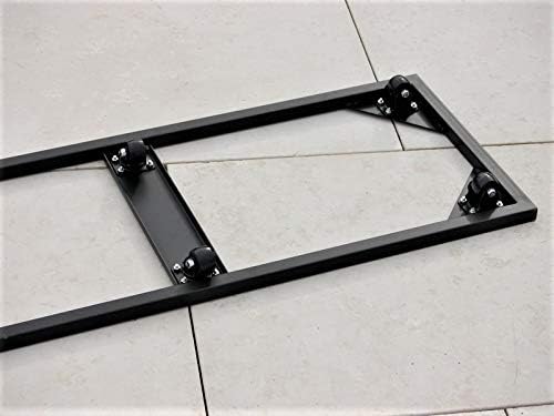 ultrastarke Pflanzenroller für Pflanztröge, schwarz 112x42x7 cm -passend für Kübel von eastwest