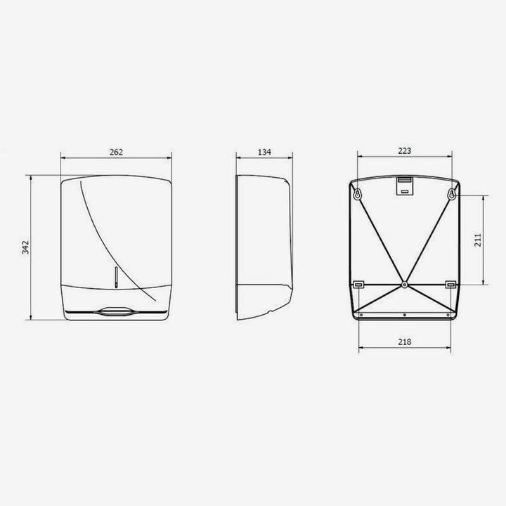 Jofel AH25000 - HANDTUCHSPENDER Z-FALZ FUTURA (Z-600) SATINIERTEM EDELSTAHL