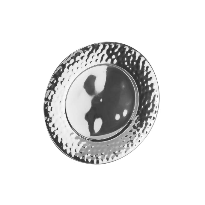 Fink Piatto Tablett aus Edelstahl, Silber, 37 x 37 x 3 cm