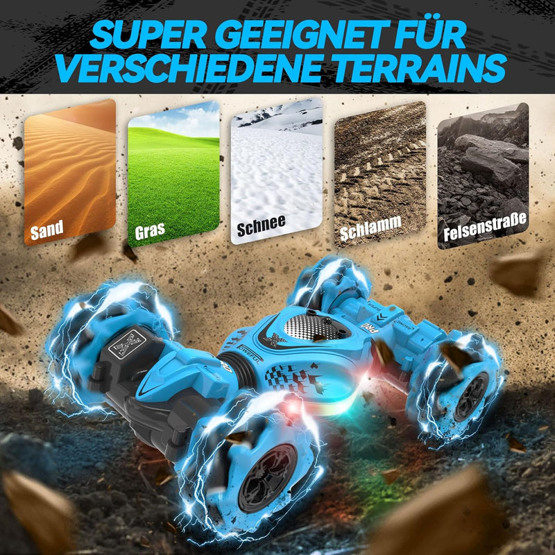 Dysaim Ferngesteuerte Auto mit Handsteuerung Ferngesteuertes Auto RC Stunt Car Drift 2,4 GHz 4WD 360