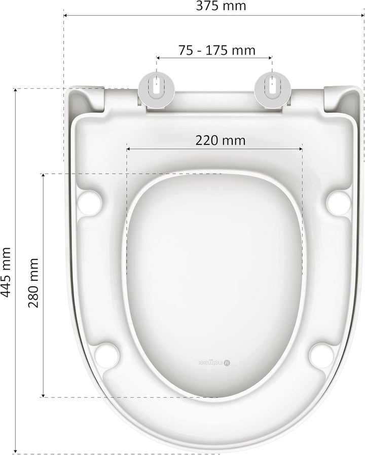 instmaier | D-Form | Toilettendeckel mit Absenkautomatik weiss | Made in Germany | Toilettensitz aus