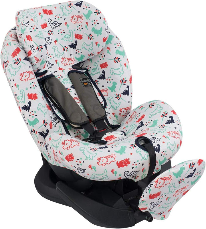 JYOKO Kids Bezug für Autositze kompatibel mit Besafe Izi Plus (Dino Party), Dino Party