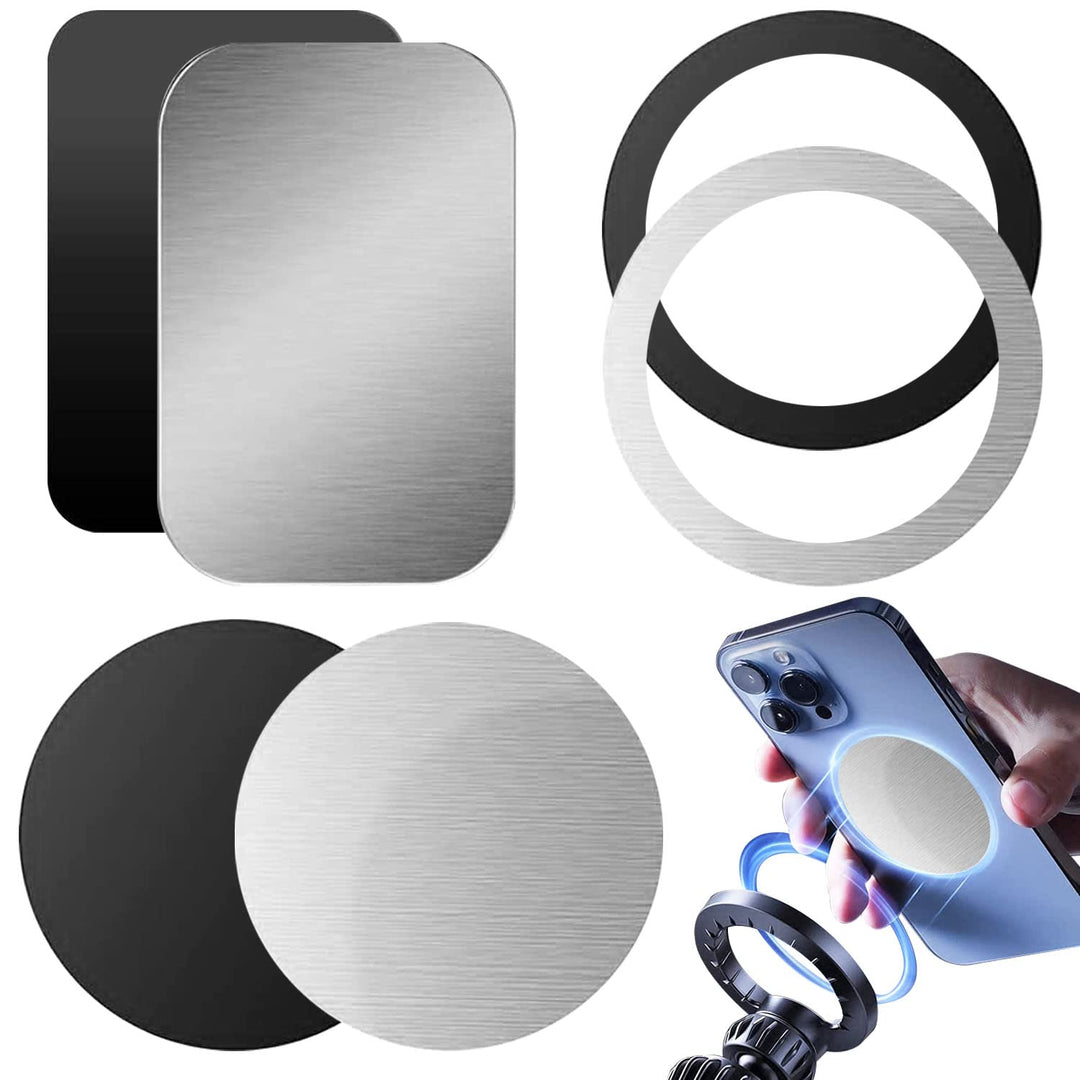 Metallplatte Metallplättchen Handy, 6 Stück Ultradünne Metallplättchen Fuer Kfz Magnetische Handyhal