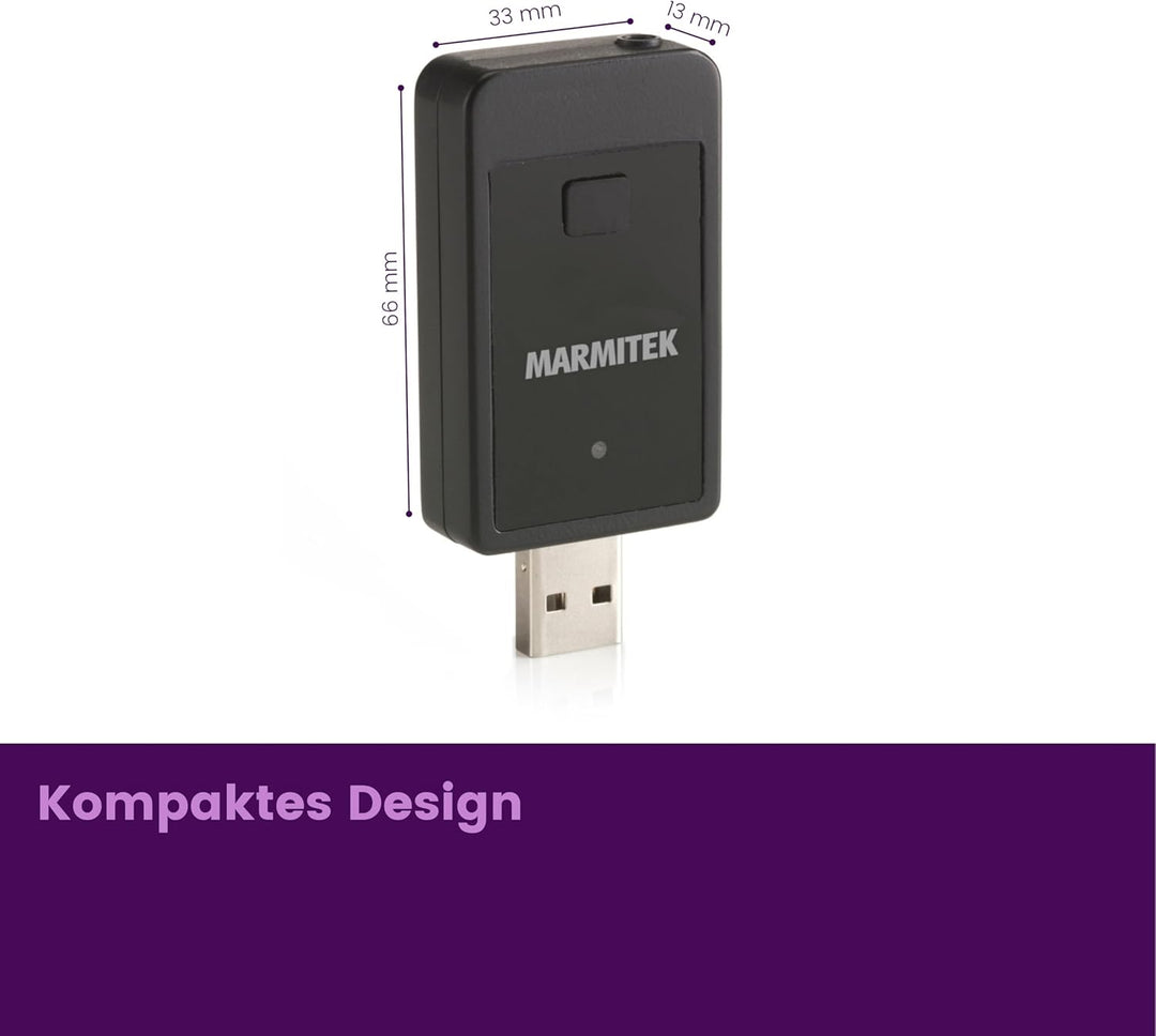 Marmitek BoomBoom 50 Bluetooth® Musik-Sender Bluetooth Version: 3.0 +EDR 30m USB Einspeisung, USB Ei
