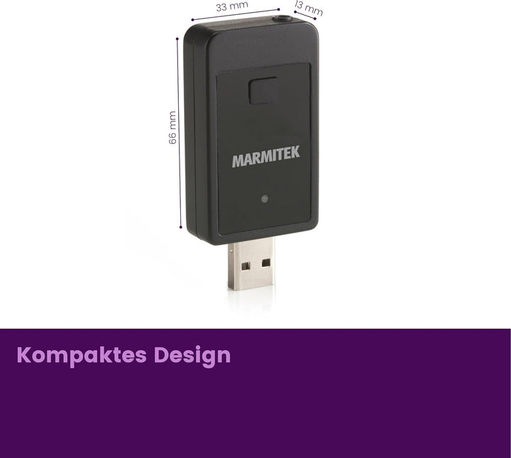 Marmitek BoomBoom 50 Bluetooth® Musik-Sender Bluetooth Version: 3.0 +EDR 30m USB Einspeisung, USB Ei