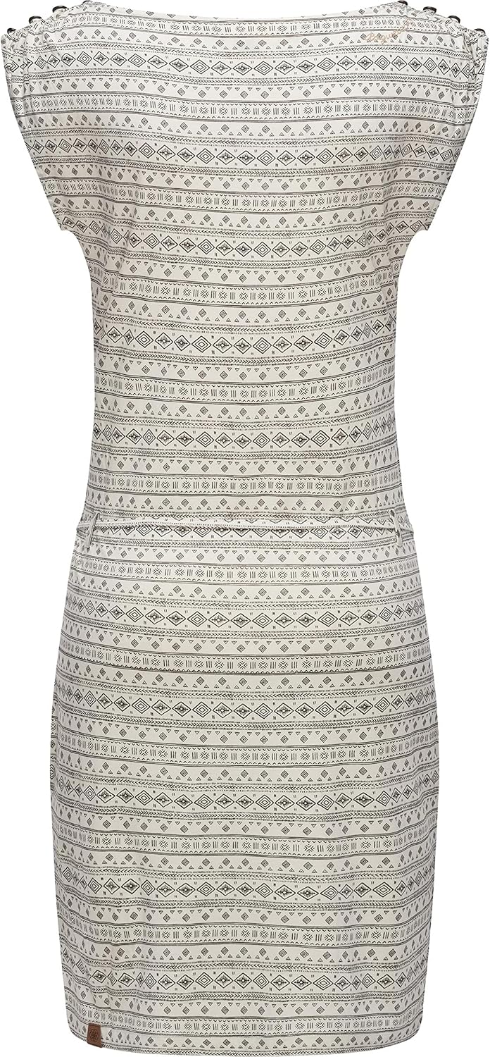 Ragwear Damen Kleid kurzes Sommerkleid Chego Organic XS-XXL XL Offwhite, XL Offwhite