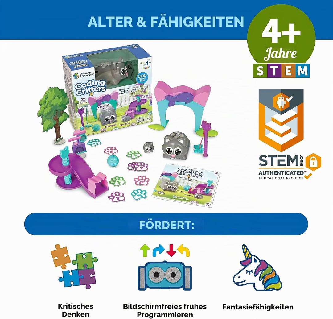 Learning Resources Coding Critters – Programmierbare Haustiere: Scamper &amp; Sneaker, Scamper &amp; Sneaker