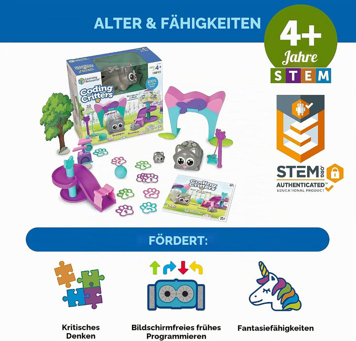 Learning Resources Coding Critters – Programmierbare Haustiere: Scamper &amp; Sneaker, Scamper &amp; Sneaker