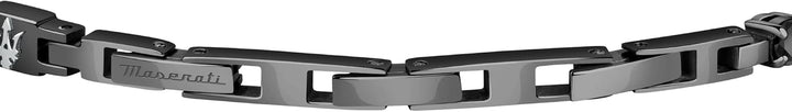 Maserati Jewels Herren Armband aus Stahl,Zirkone,IP schwarz - JM222AVC02