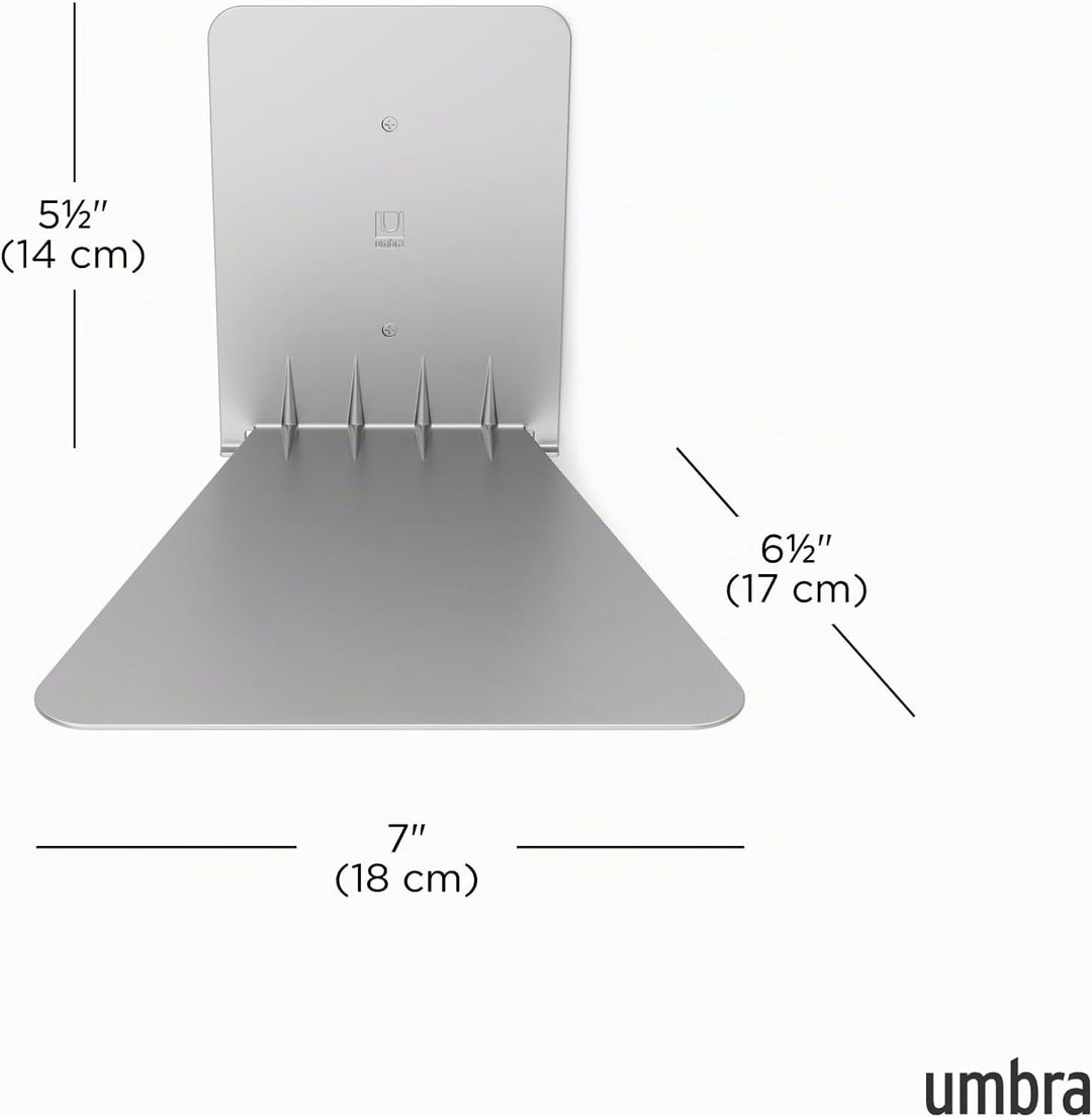 Umbra Conceal unsichtbares 3 Regalböden Bücherregal und Wandregal aus Metall, 3er-Set, Gross Gross (