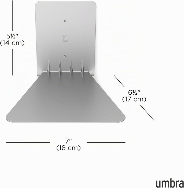 Umbra Conceal unsichtbares 3 Regalböden Bücherregal und Wandregal aus Metall, 3er-Set, Gross Gross (