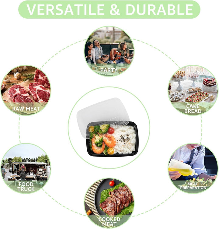 25 Stück Meal Prep Boxen 750ML Prep Meal Boxen, Kunststoff Meal Prep Container mit Deckel Spülmaschi
