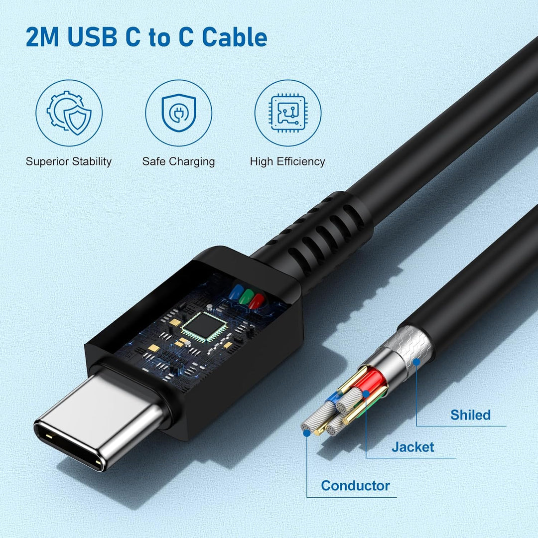 USB C Ladegerät, Schnellladegerät Samsung 25w mit 2M Kabel, Ladekabel USB C mit Netzteil,Typ C Schne
