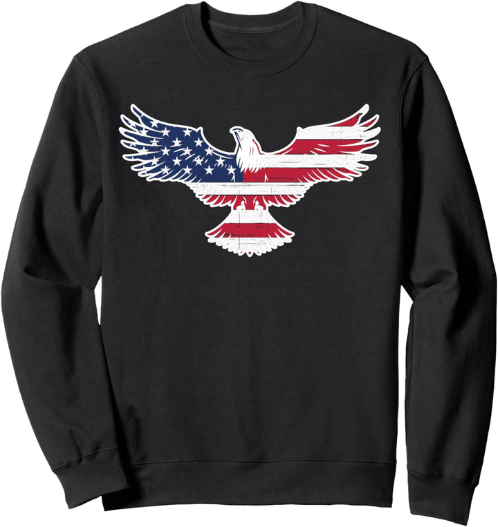 Freedom Eagle Wings Vintage amerikanische Flagge Sweatshirt