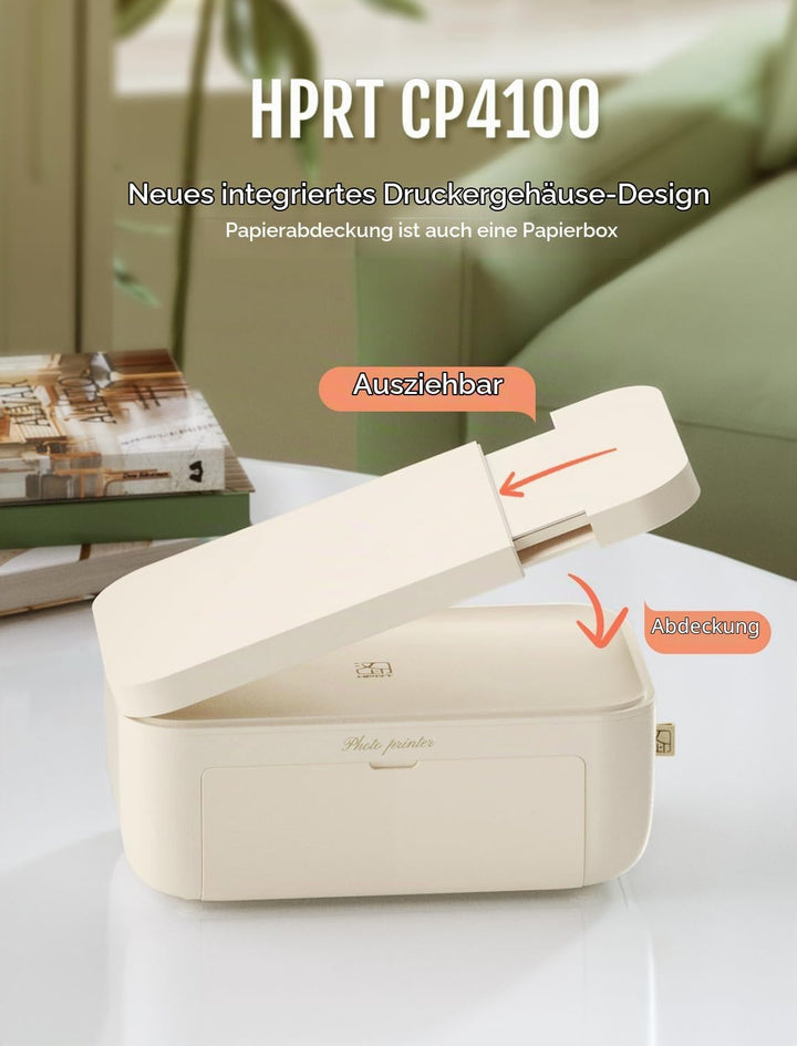 HPRT Fotodrucker 4x6, +20 Blatt &amp; 1 Farbband, WLAN-fähiger drahtloser Sofortbilddrucker für iPhone,