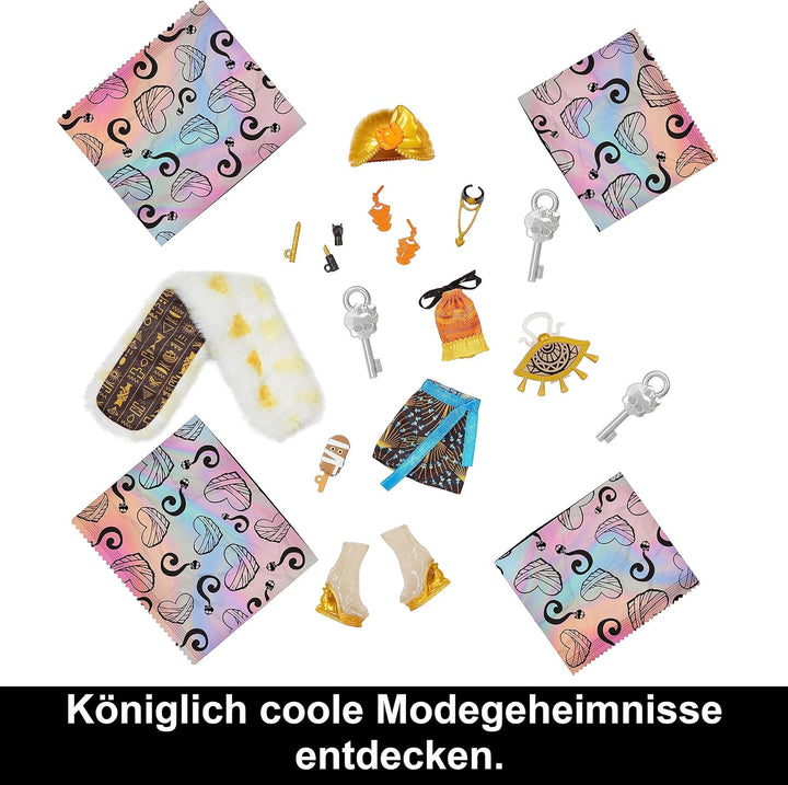 Monster High Skulltimate Secrets Fearidescent - Cleo de Nile Puppe mit sargförmigem Spind mit über 1