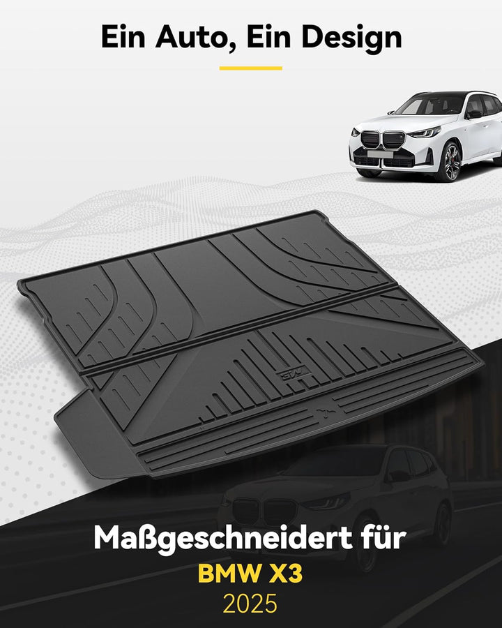 3W Kofferraumwanne für BMW X3 G45 2025 2026, Nicht für Plug-in Hybrid und iX3, Thorex™ Allwetter Kof