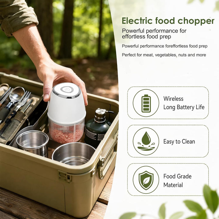 Zerkleinerer Elektrisch 350ml, Gemüsezerkleinerer Zwiebelschneider Elektrisch Multizerkleinerer, USB