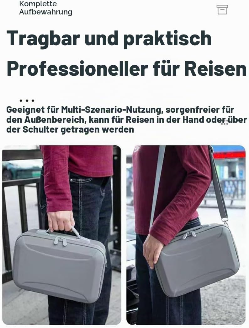 Tragetasche, kompatibel mit DJI Neo 2 Fly More Combo und RC 2 Fernbedienung, tragbare Reise-Schutz-U