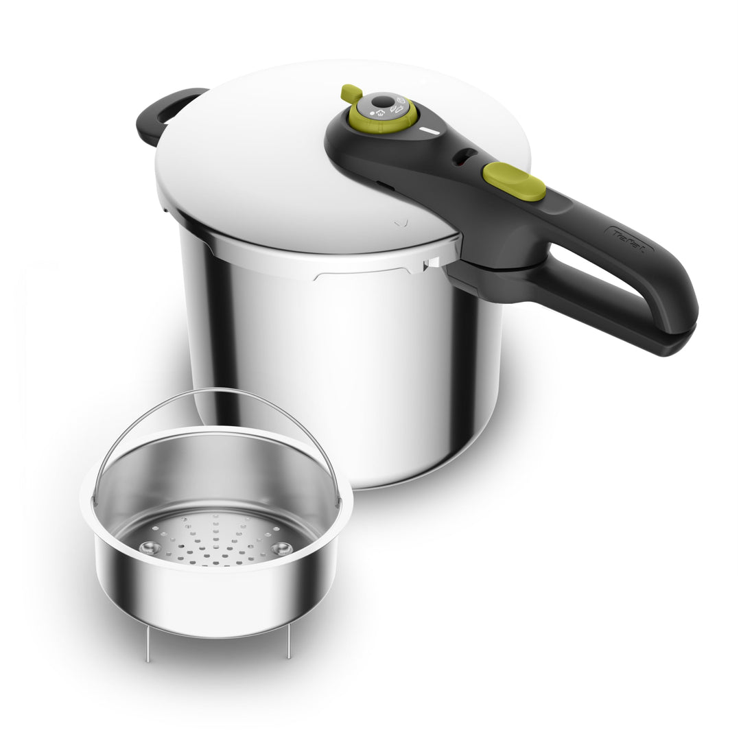 Tefal Secure Neo 8L, Schnellkochtopf aus Edelstahl, für 5-8 Personen, schnelle Ergebnisse, Qualität