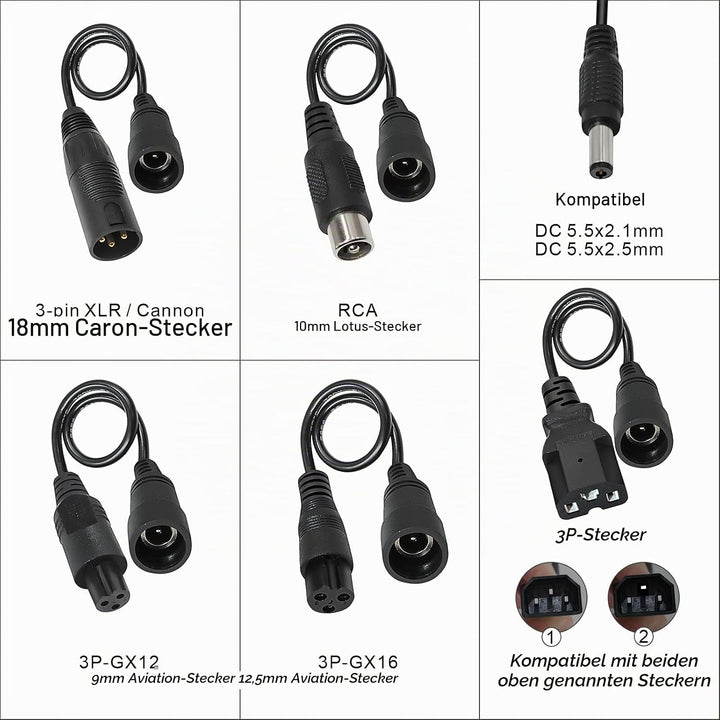 67.2V 5A Li-ion Ladegerät Mehrere Stecker Für Elektrofahrrad Roller E-Bike Boot Motorrad Batterielad