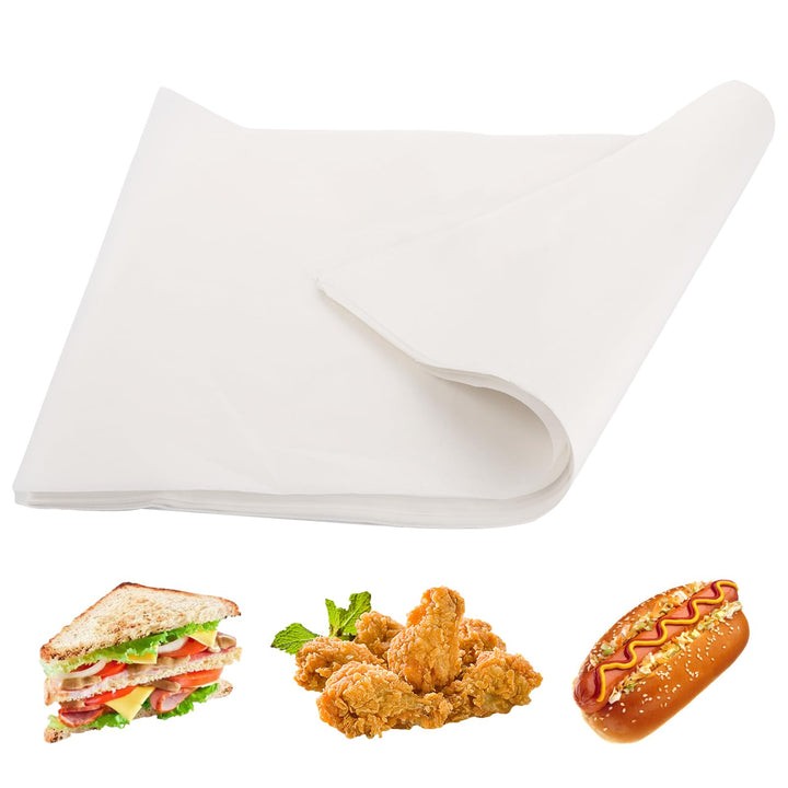APACALI 300 Blatt Butterbrotpapier, 30x40CM Käsepapier, Wachspapier für Lebensmittel, Brotpapier wei