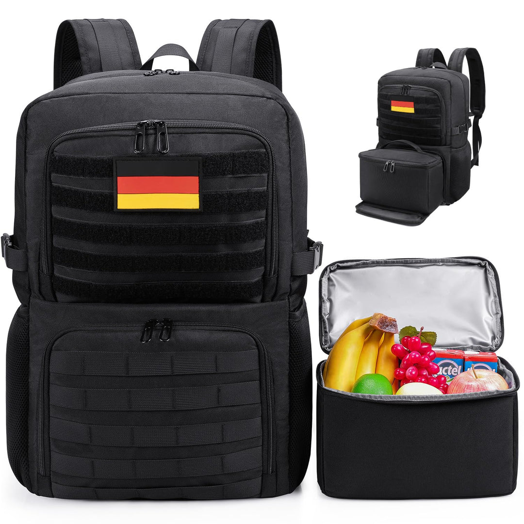 BERTASCHE Lunch Rucksack, Laptop Rucksack mit Kühltasche für 17,3 Zoll, 2-IN-1 Rucksack Herren für T