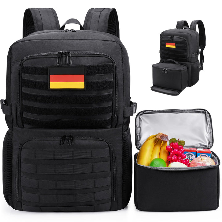 BERTASCHE Lunch Rucksack, Laptop Rucksack mit Kühltasche für 17,3 Zoll, 2-IN-1 Rucksack Herren für T