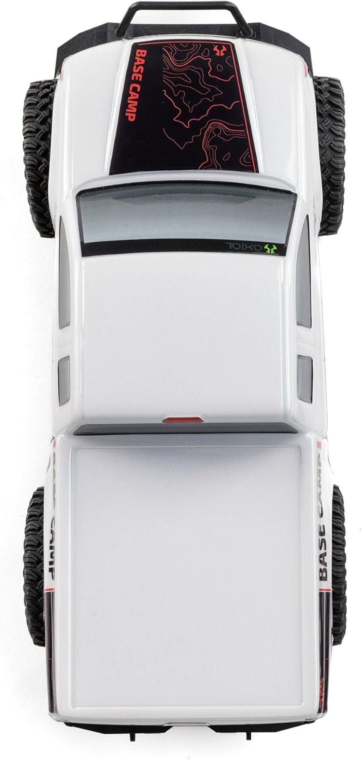 Axial 1/24 SCX24 Base Camp 4X4 RTR Brushed Rock Crawler (Battery & Charger Included), White Mehrfarb