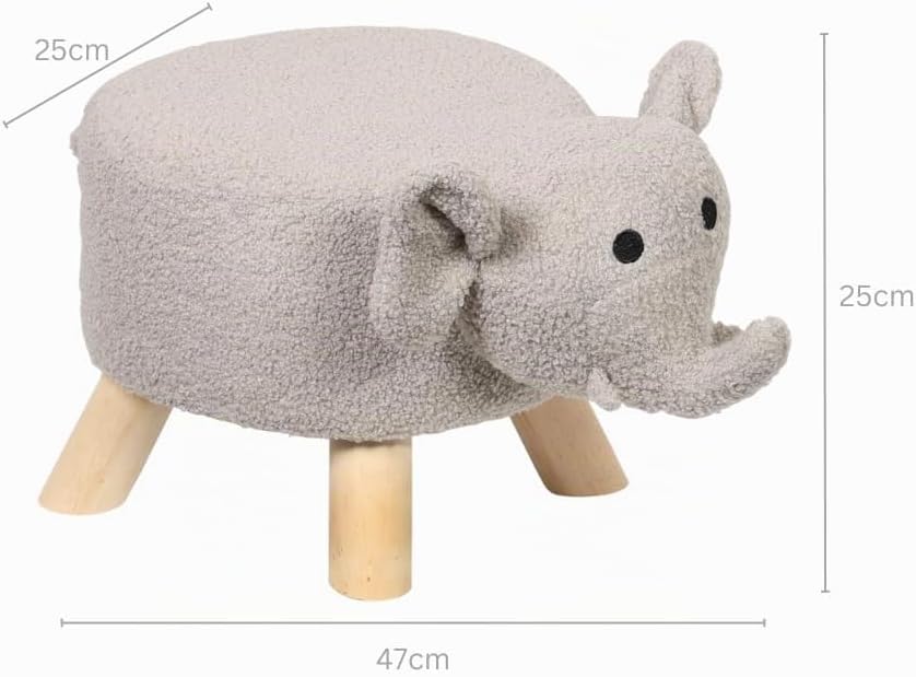 Kesper - Sitzhocker Elefant-Design – ca. 47×25×25 cm - FSC®-Kiefernholz - Polyester - bis 50 kg – mo