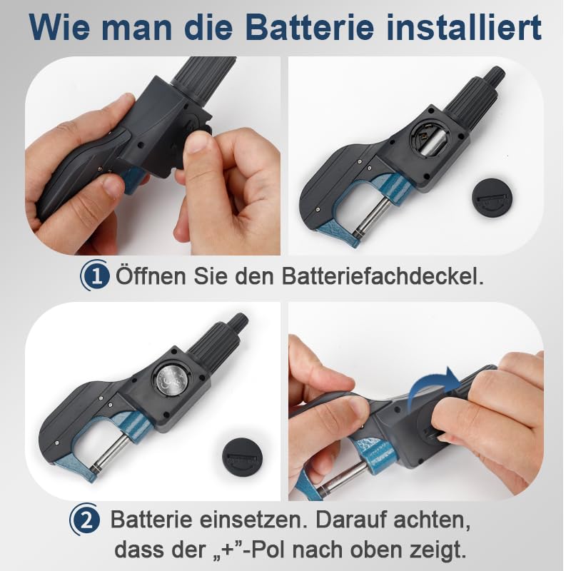Beslands Mikrometer Digital Bügelmessschraube 0-25mm/ 0.001mm Hohe Präzision Elektronische Digitale