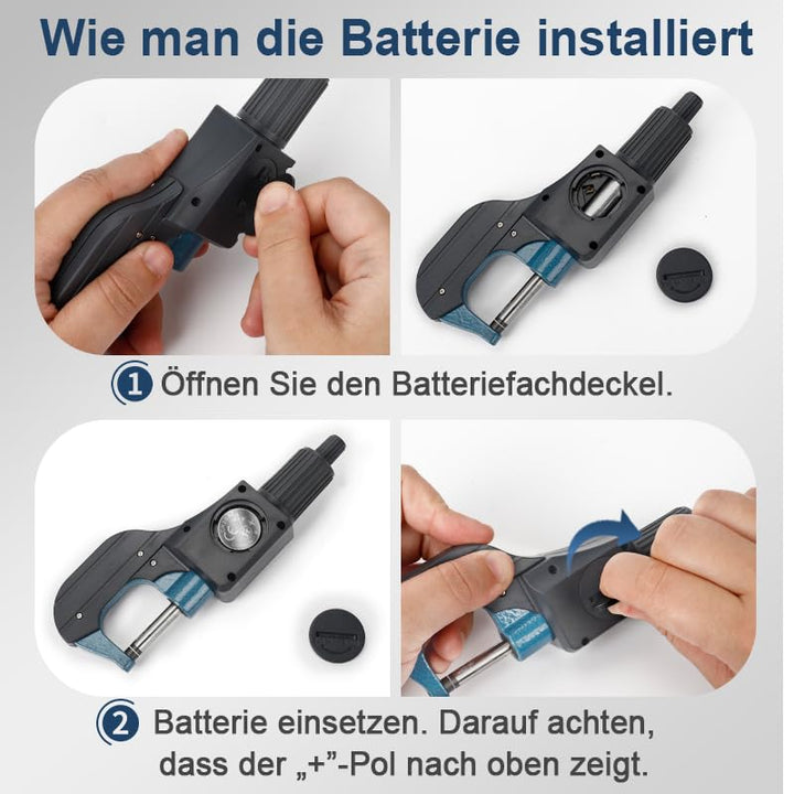 Beslands Mikrometer Digital Bügelmessschraube 0-25mm/ 0.001mm Hohe Präzision Elektronische Digitale