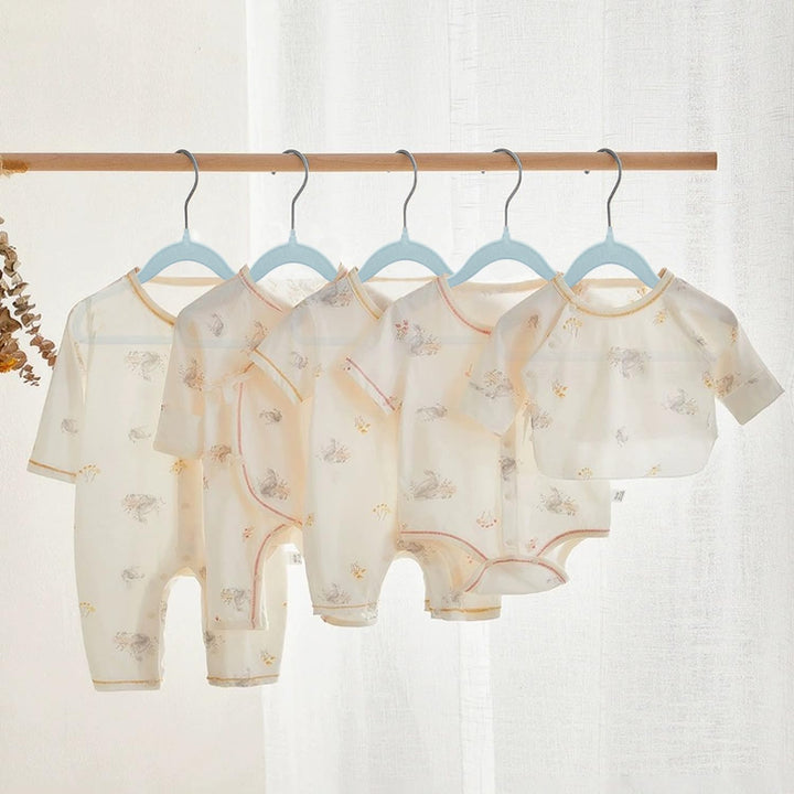 Wellong Kinderkleiderbügel, 28 cm Baby-Samtbügel mit 360°-Drehhaken, rutschfeste Kleiderbügel Samt,