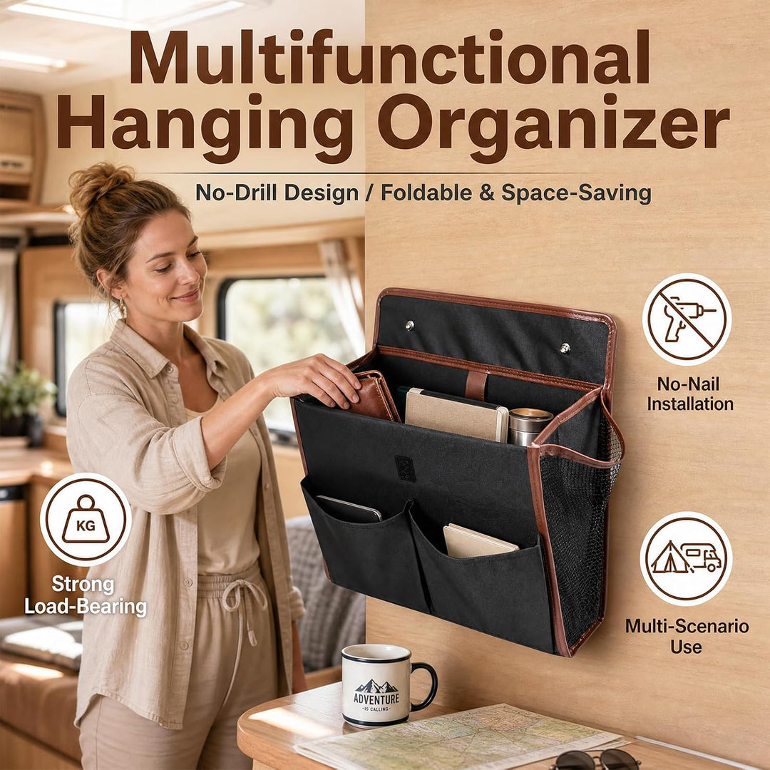 Wohnmobil Camping Organizer, Faltbarer Schuhorganizer, 33x29x8cm Schwarz*2, Schwarz*2