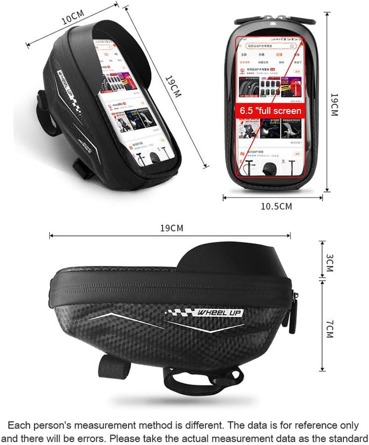,a Wheel Up MTB Fahrradtasche Touchscreen Radfahren Wasserdicht Front Tube Phone Case