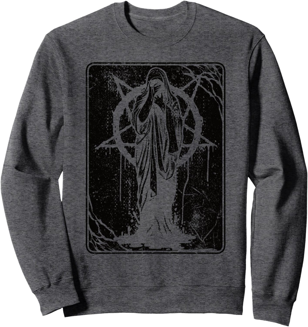 Black Satanic Okkult Dark Art Evil 666 Pentagram Antichrist Sweatshirt