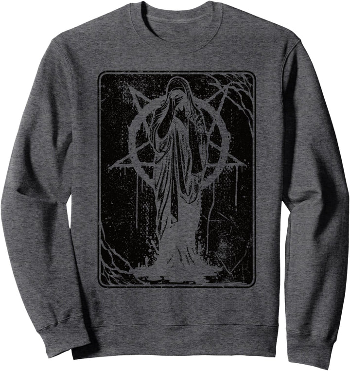 Black Satanic Okkult Dark Art Evil 666 Pentagram Antichrist Sweatshirt