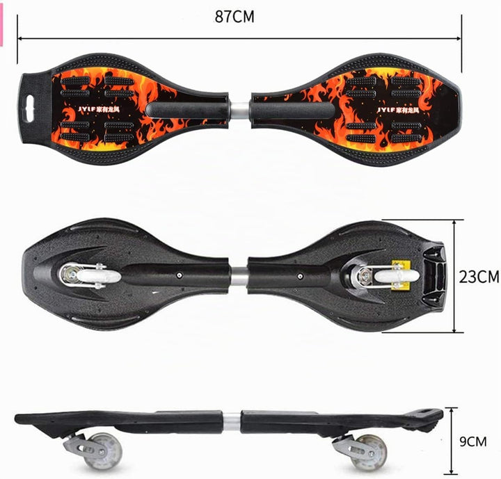 Waveboard Kinder Street Surfen Caster Torsion Skateboard Double Decks Casterboards für Wave/Surf Wav