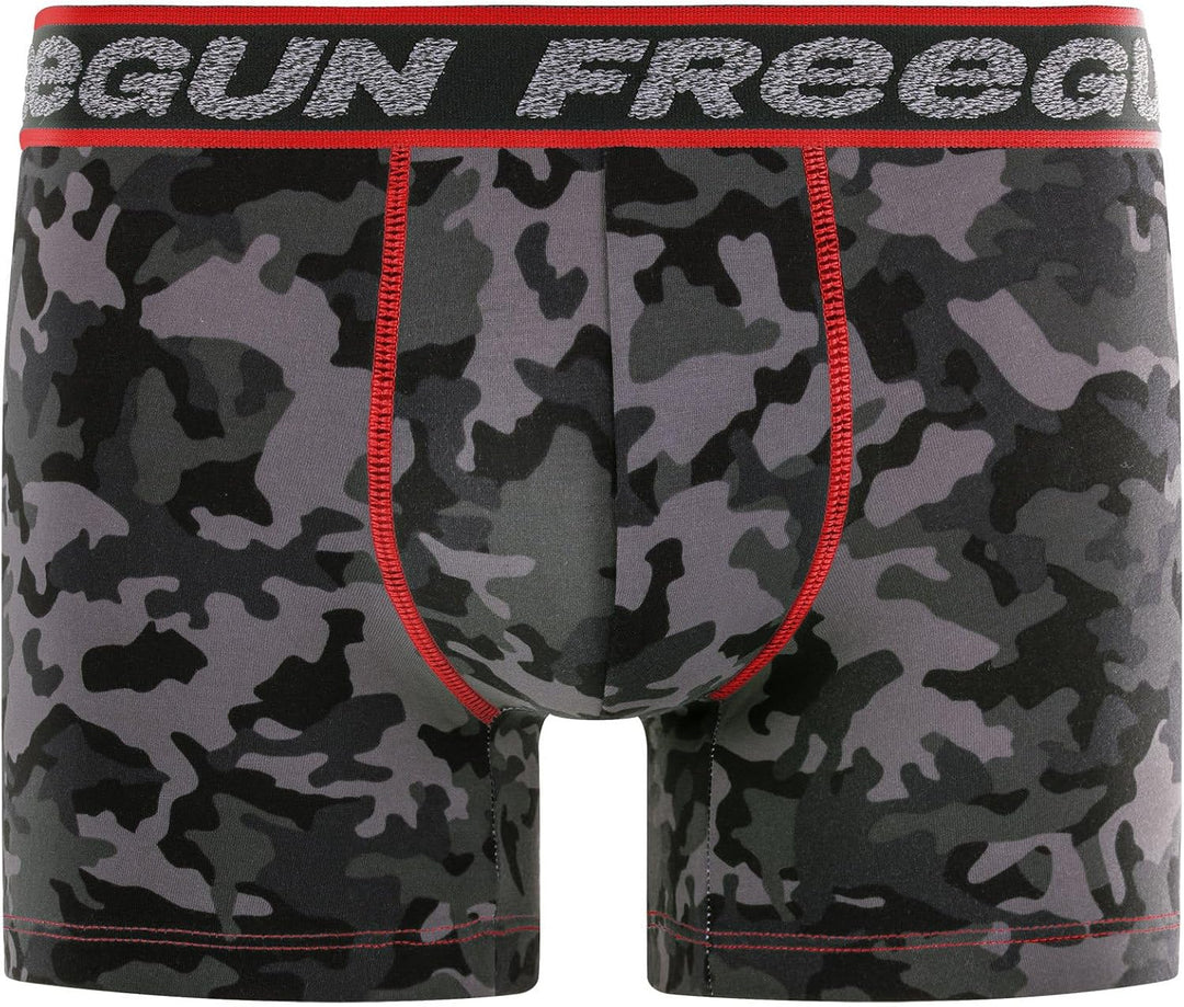 FREEGUN Herren Retroshorts (4er Pack) S Grau, S Grau
