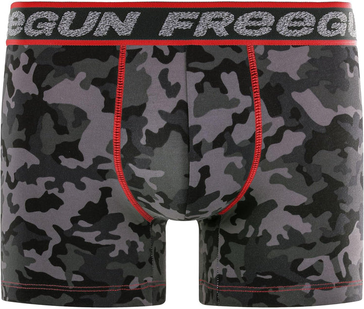 FREEGUN Herren Retroshorts (4er Pack) S Grau, S Grau
