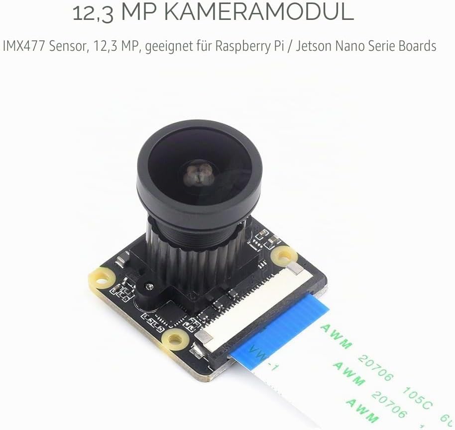 Waveshare IMX477-160 12.3MP Camera with 160°FOV 4056 × 3040 Resolution for Jetson Nano Developer Kit