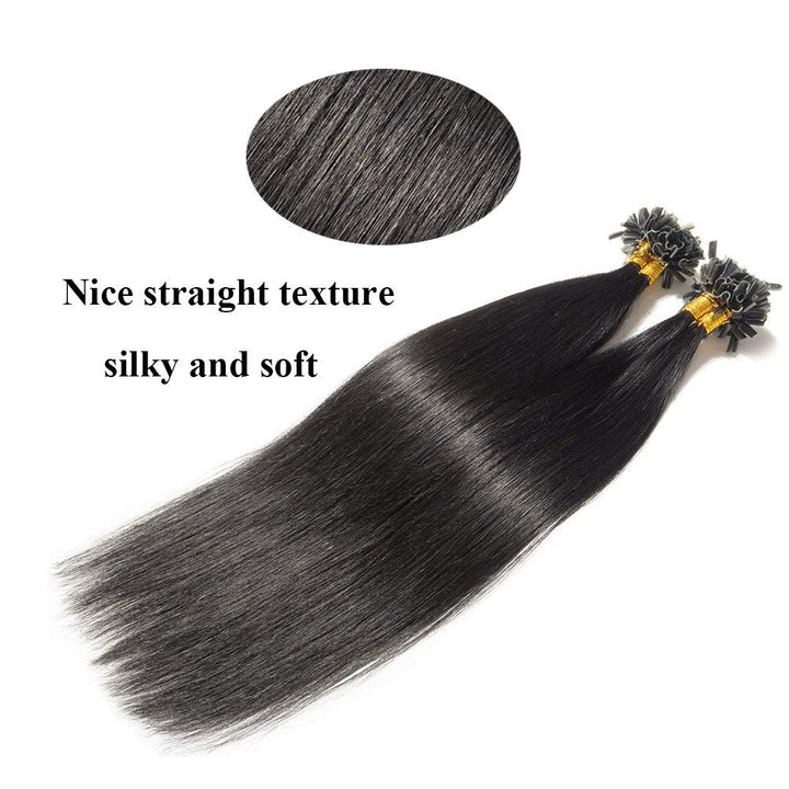 Bondings Extensions Echthaar 1G/Strähnen Keratin U-Tip Remy Human Hair Haarverlängerung 50 Strähnen